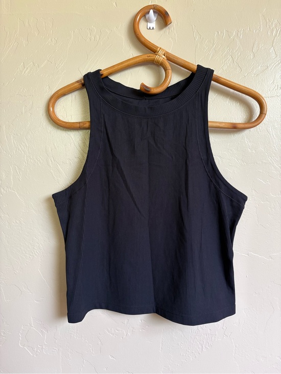 Nike Tops - Nike Women’s Zenvy Rib Cropped Workout  Tank Top Black Size Large HF2765-010